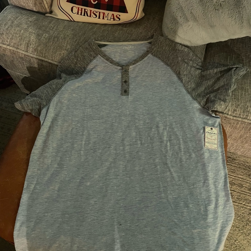 Flag and Anthem Henley short sleeve shirt